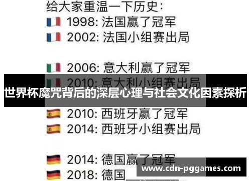世界杯魔咒背后的深层心理与社会文化因素探析